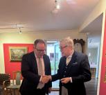 LUT Rector Juha-Matti Saksa and Clare Hall President President Alan Short and signing the joint agreement