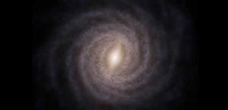 Artist’s impression of our galaxy, the Milky Way, based on data from ESA’s Gaia space telescope.