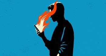 Fueling the Fire of Misinformation - stock photo